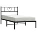 Cadru de pat din metal cu tăblie, negru, 107x203 cm - WALTI WALTI
