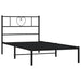 Cadru de pat din metal cu tăblie, negru, 107x203 cm - WALTI WALTI