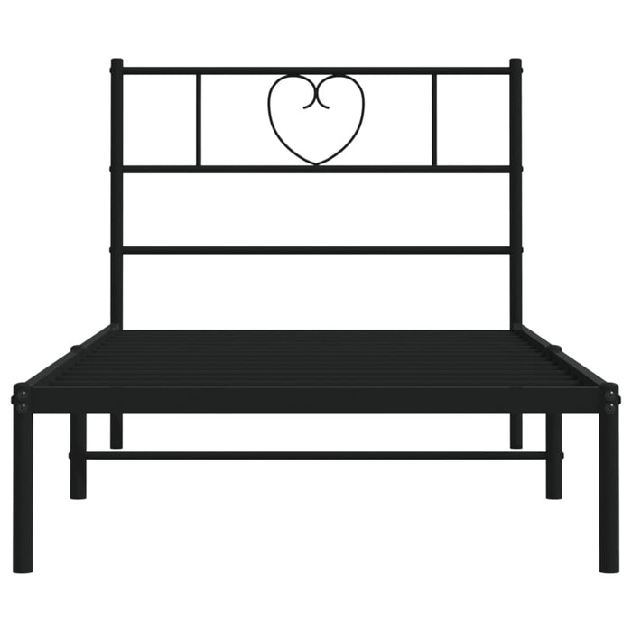 Cadru de pat din metal cu tăblie, negru, 107x203 cm - WALTI WALTI
