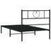 Cadru de pat din metal cu tăblie, negru, 107x203 cm - WALTI WALTI