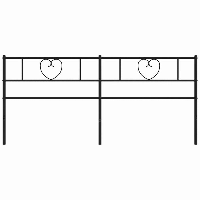 Tăblie de pat de schimb metalică, negru, 200 cm WALTI