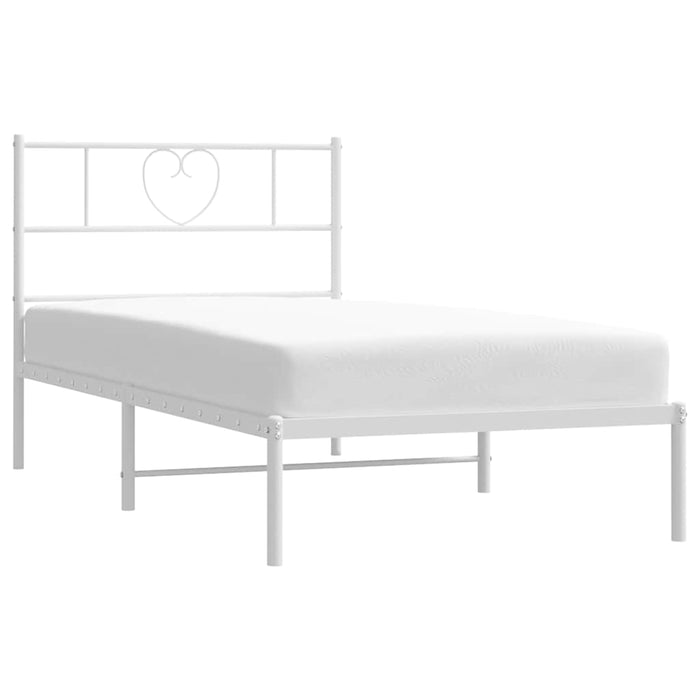 Cadru de pat din metal cu tăblie, alb, 107x203 cm - WALTI WALTI