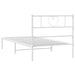 Cadru de pat din metal cu tăblie, alb, 107x203 cm - WALTI WALTI