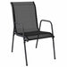Set mobilier de grădină, 7 piese, negru, oțel și textilenă - WALTI WALTI