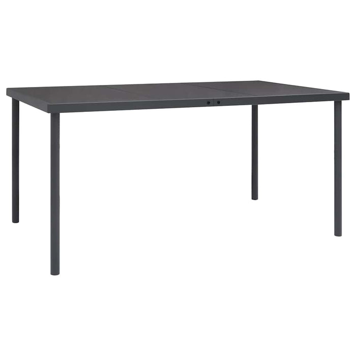 Set mobilier de grădină, 7 piese, negru, oțel și textilenă - WALTI WALTI