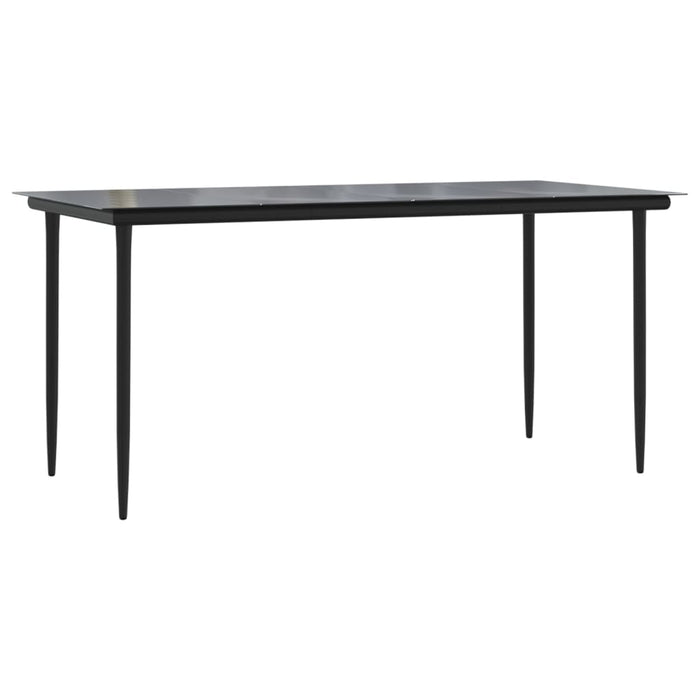 Set mobilier de grădină, 5 piese, negru, oțel și textilenă WALTI