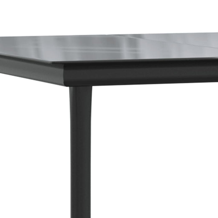 Set mobilier de grădină, 5 piese, negru, oțel și textilenă WALTI