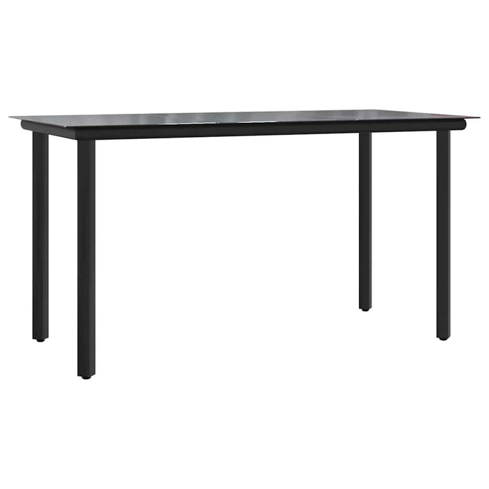 Set mobilier de grădină, 5 piese, negru, oțel și textilenă WALTI