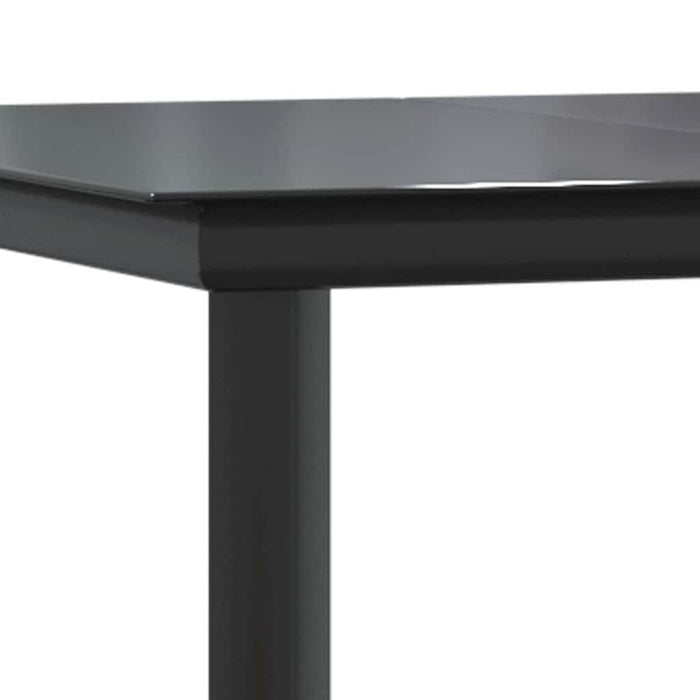 Set mobilier de grădină, 5 piese, negru, oțel și textilenă WALTI