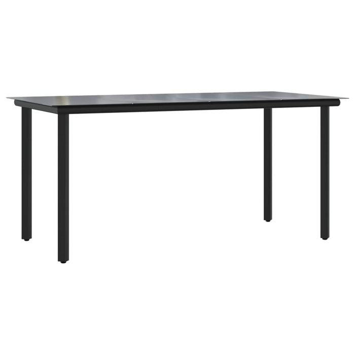 Set mobilier de grădină, 5 piese, negru, oțel și textilenă WALTI