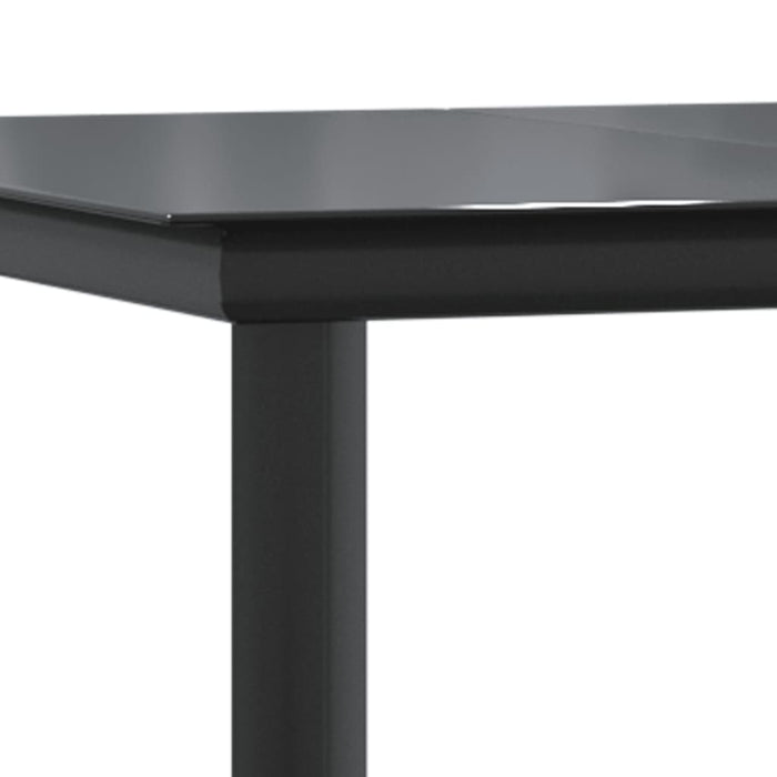 Set mobilier de grădină, 5 piese, negru, oțel și textilenă WALTI