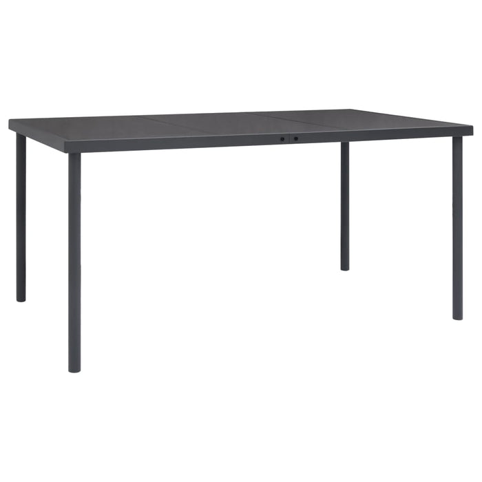 Set mobilier de grădină, 5 piese, negru, oțel și textilenă WALTI