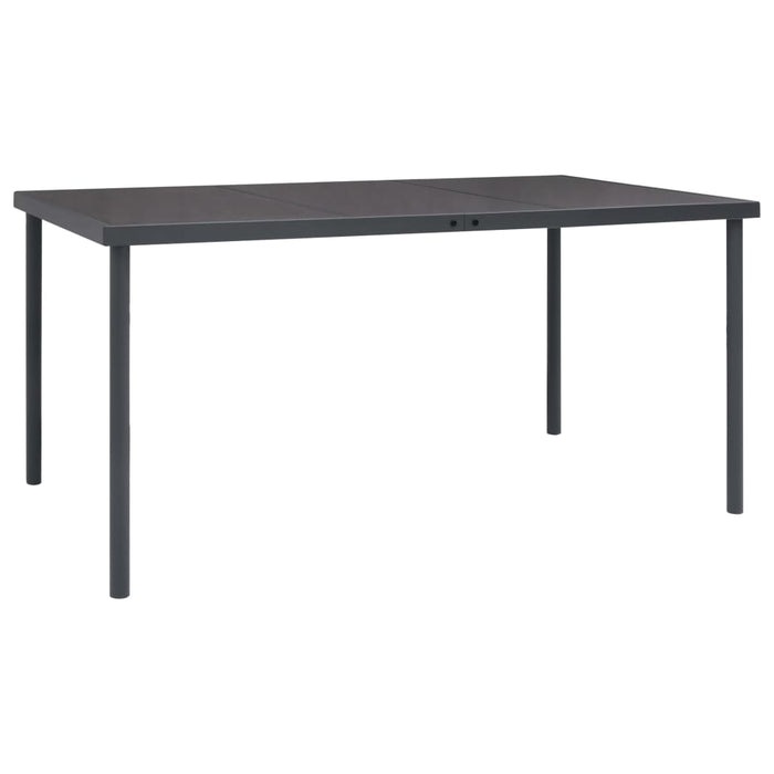 Set mobilier de grădină, 7 piese, negru, oțel și textilenă WALTI