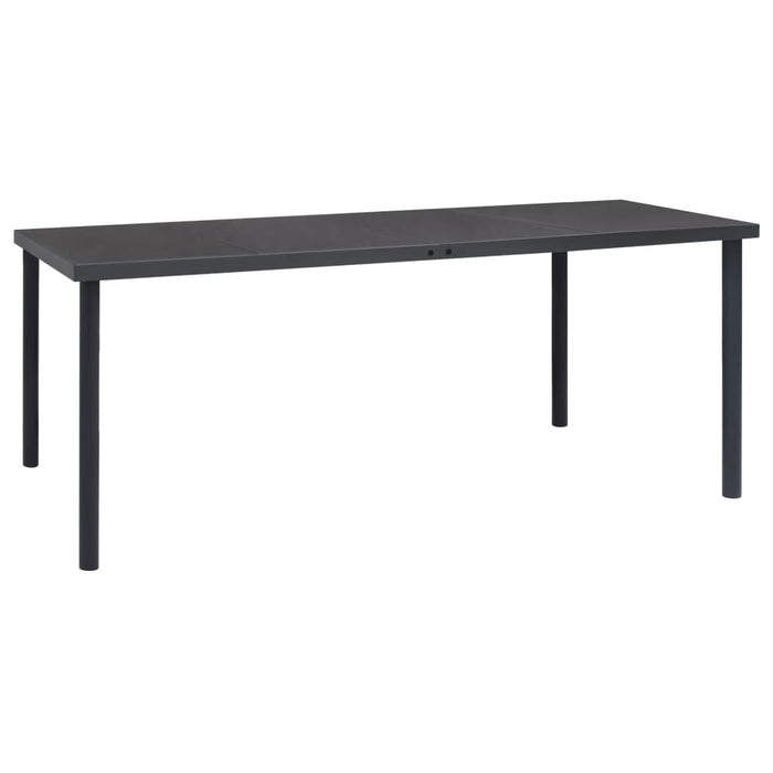 Set mobilier de grădină, 9 piese, negru, oțel și textilenă - WALTI WALTI