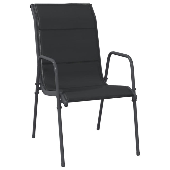 Set mobilier de grădină, 5 piese, negru, oțel și textilenă - WALTI WALTI