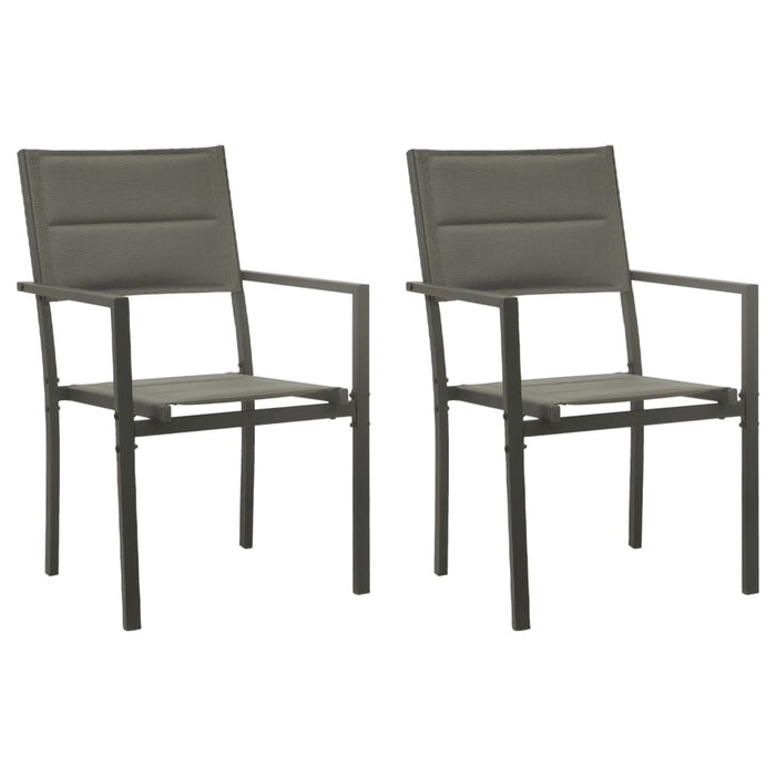 Set mobilier de grădină, 3 piese, negru, textilenă și oțel - WALTI WALTI