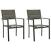 Set mobilier de grădină, 3 piese, negru, textilenă și oțel - WALTI WALTI