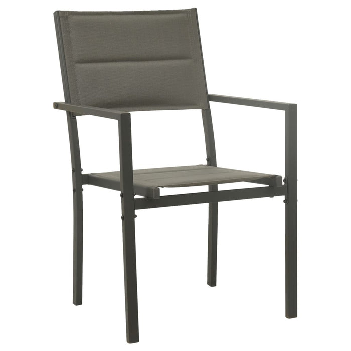 Set mobilier de grădină, 3 piese, negru, textilenă și oțel - WALTI WALTI