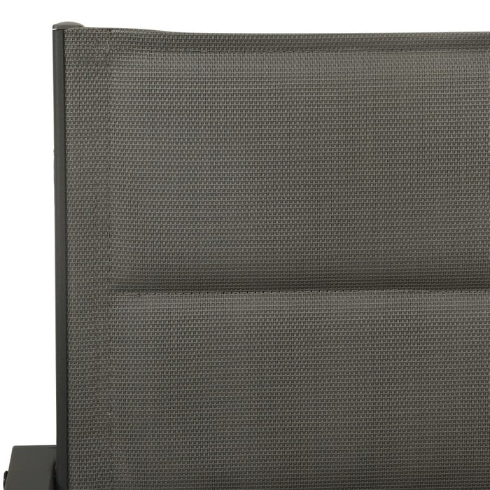 Set mobilier de grădină, 3 piese, negru, textilenă și oțel - WALTI WALTI