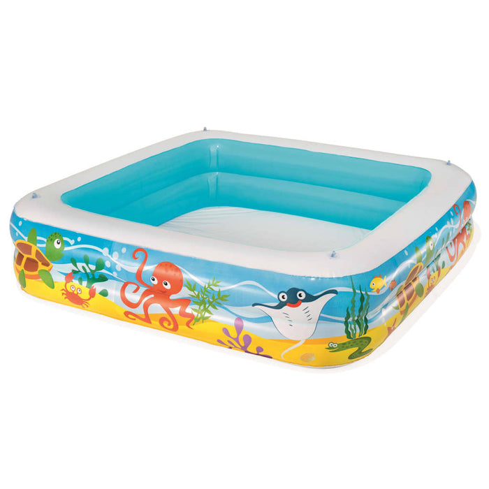 Bestway Piscină de joacă cu baldachin, albastru, 140x140x114 cm, 52192 - WALTI