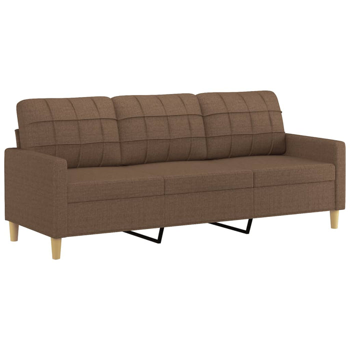 Canapea cu 3 locuri cu pernuțe, maro, 180 cm, textil - WALTI WALTI