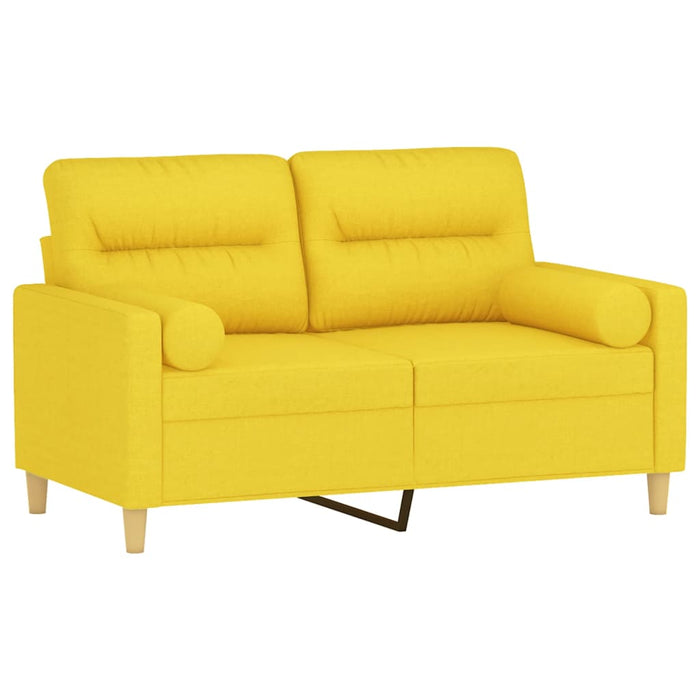 Canapea cu 2 locuri cu pernuțe, galben deschis, 120 cm, textil - WALTI WALTI