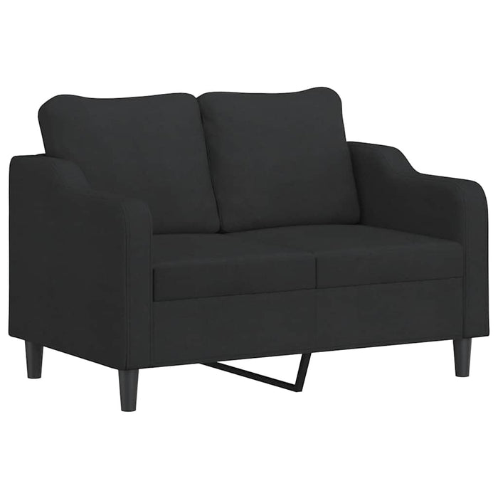 Canapea cu 2 locuri cu pernuțe, negru, 120 cm, textil - WALTI WALTI
