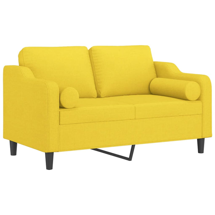 Canapea cu 2 locuri cu pernuțe, galben deschis, 120 cm, textil - WALTI WALTI
