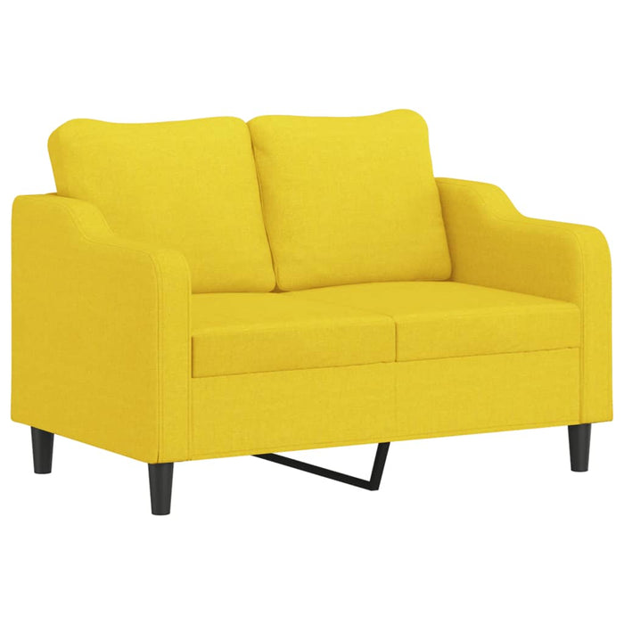 Canapea cu 2 locuri cu pernuțe, galben deschis, 120 cm, textil - WALTI WALTI