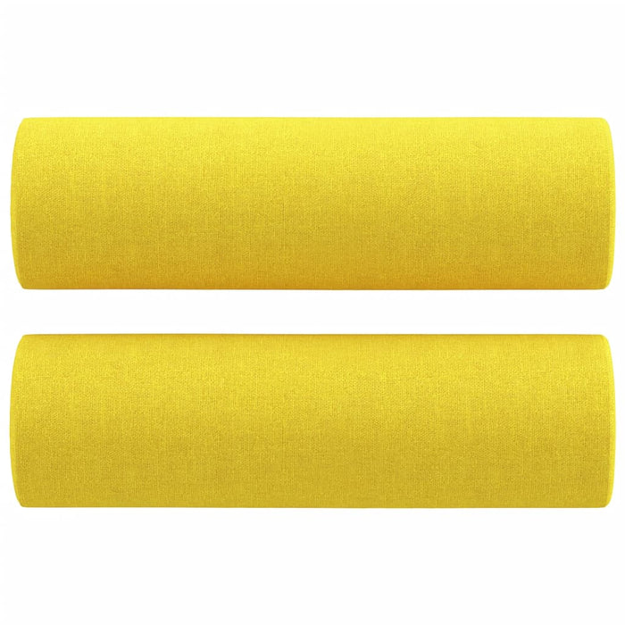 Canapea cu 3 locuri cu pernuțe, galben deschis, 180 cm, textil - WALTI WALTI