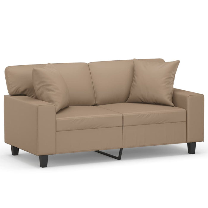 Canapea cu 2 locuri cu pernuțe, cappuccino, 120 cm, piele eco. - WALTI WALTI