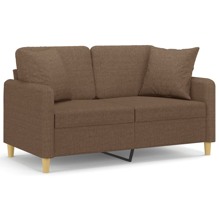 Canapea cu 2 locuri cu pernuțe, maro, 120 cm, textil - WALTI WALTI