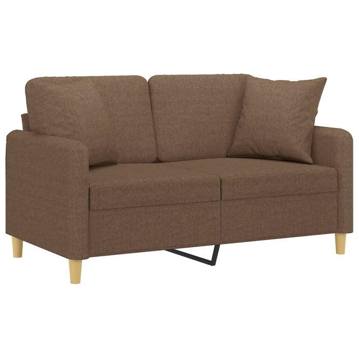Canapea cu 2 locuri cu pernuțe, maro, 120 cm, textil - WALTI WALTI