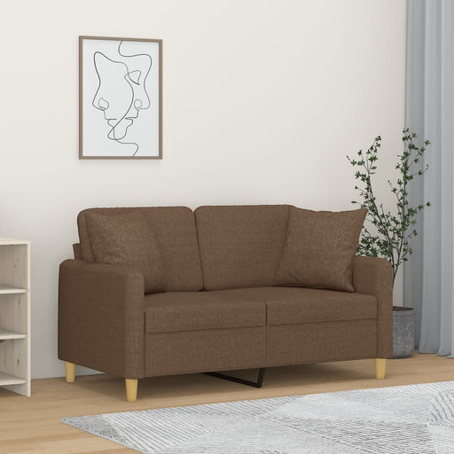 Canapea cu 2 locuri cu pernuțe, maro, 120 cm, textil - WALTI WALTI