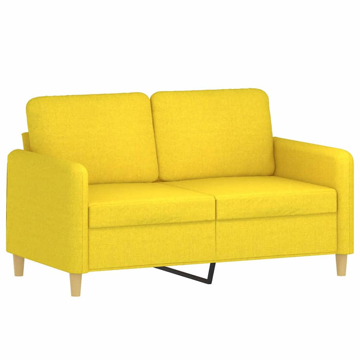 Canapea cu 2 locuri cu pernuțe, galben deschis, 120 cm, textil - WALTI WALTI