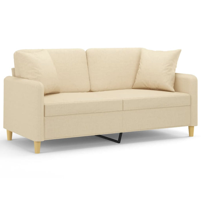 Canapea cu 2 locuri cu pernuțe, crem, 140 cm, textil - WALTI WALTI