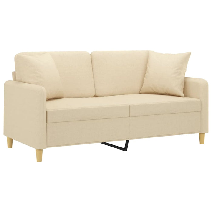 Canapea cu 2 locuri cu pernuțe, crem, 140 cm, textil - WALTI WALTI