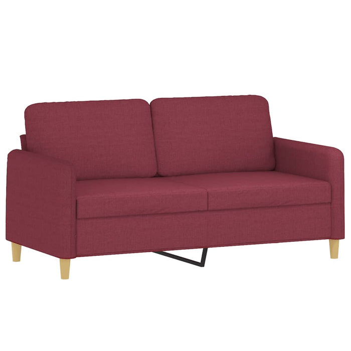 Canapea cu 2 locuri cu pernuțe, roșu vin, 140 cm, textil WALTI