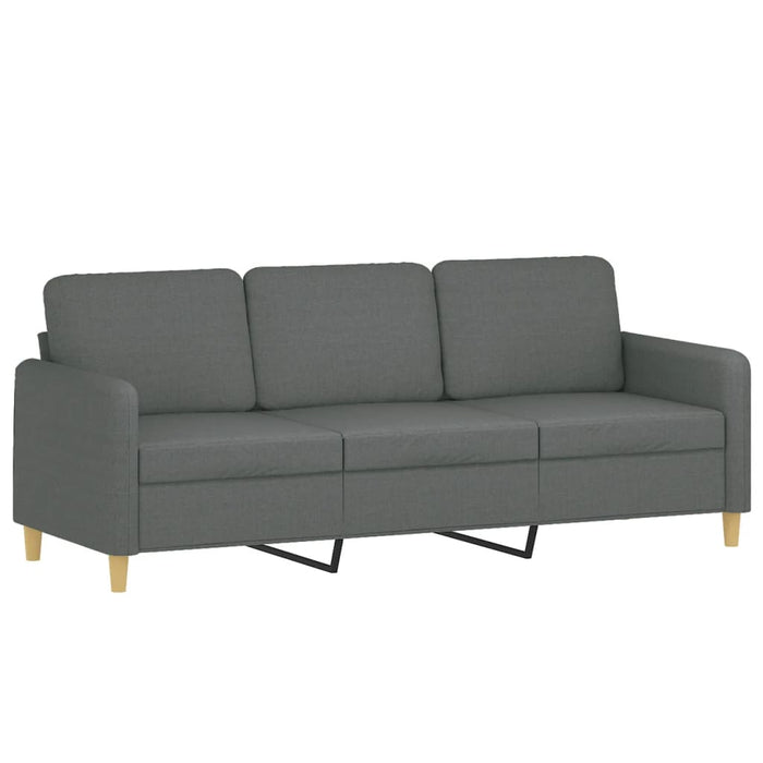 Canapea cu 3 locuri cu pernuțe, gri închis, 180 cm, textil - WALTI WALTI