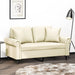 Canapea cu 2 locuri cu pernuțe, crem, 120 cm, piele ecologică - WALTI WALTI