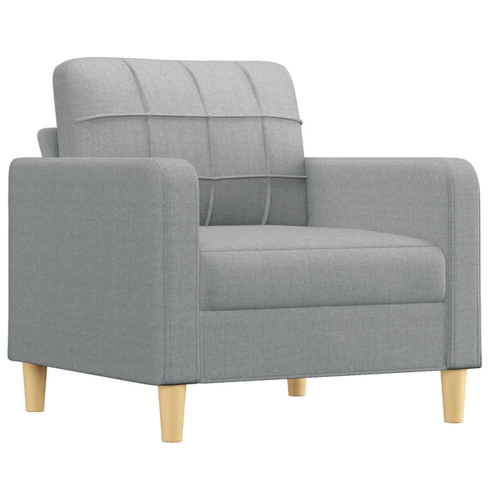 Fotoliu canapea cu taburet, gri deschis, 60 cm, textil - WALTI WALTI