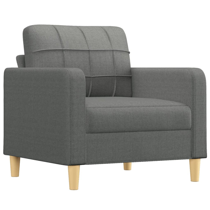 Fotoliu canapea cu taburet, gri închis, 60 cm, textil - WALTI WALTI