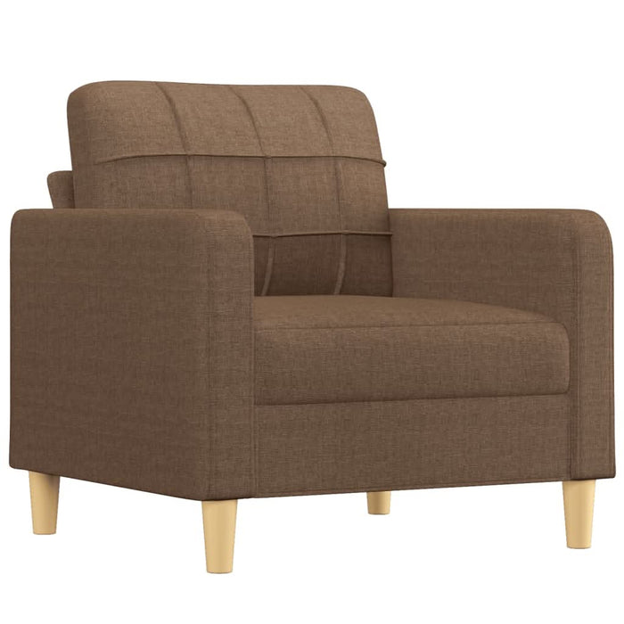 Fotoliu canapea cu taburet, maro, 60 cm, material textil - WALTI WALTI