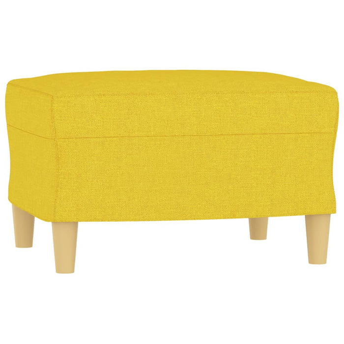 Fotoliu canapea cu taburet, galben deschis, 60 cm, textil WALTI