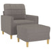 Fotoliu canapea cu taburet, taupe, 60 cm, material textil - WALTI WALTI