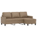 Canapea cu 3 locuri / taburet cappuccino 180 cm piele ecologică - WALTI WALTI