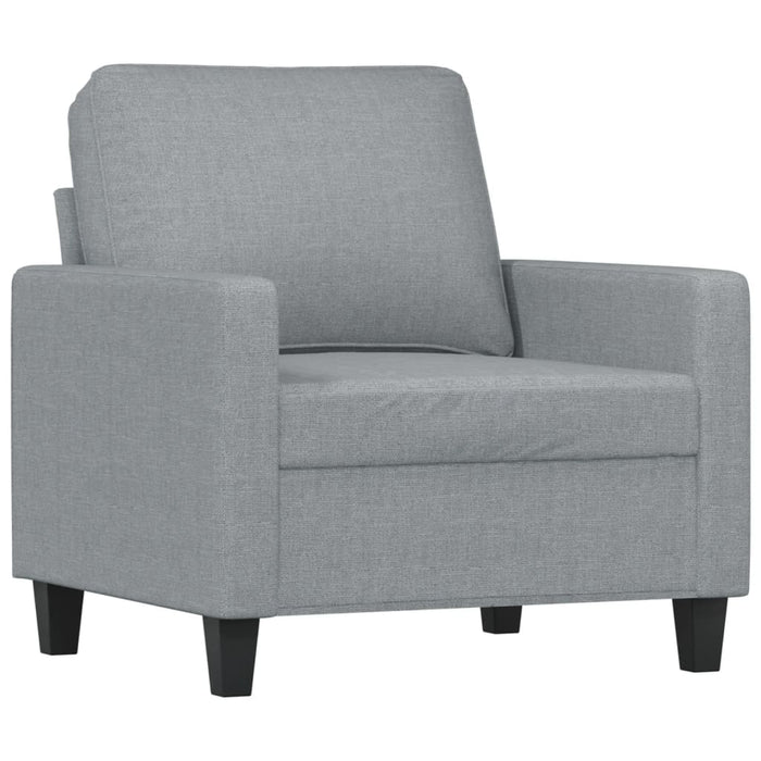 Fotoliu canapea cu taburet, gri deschis, 60 cm, textil WALTI