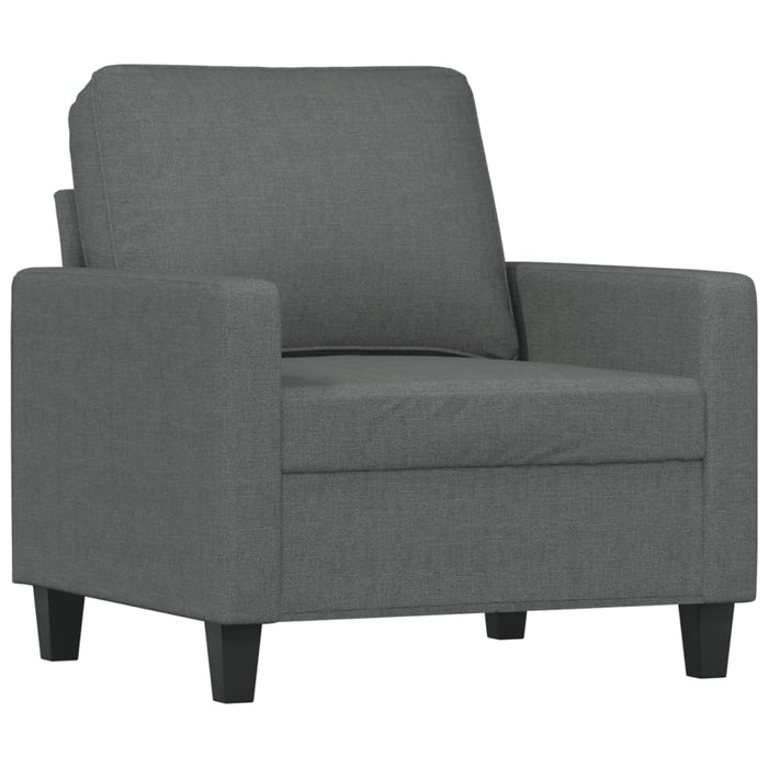 Fotoliu canapea cu taburet, gri închis, 60 cm, textil WALTI