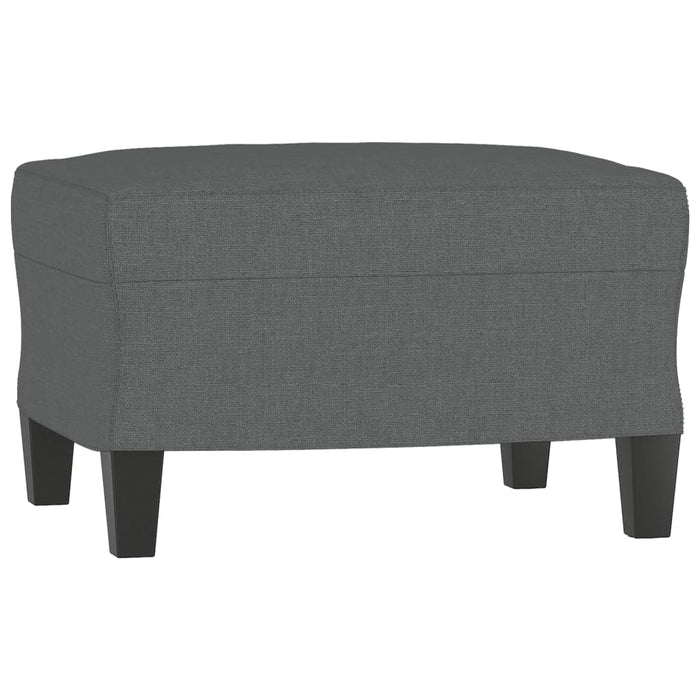 Fotoliu canapea cu taburet, gri închis, 60 cm, textil WALTI