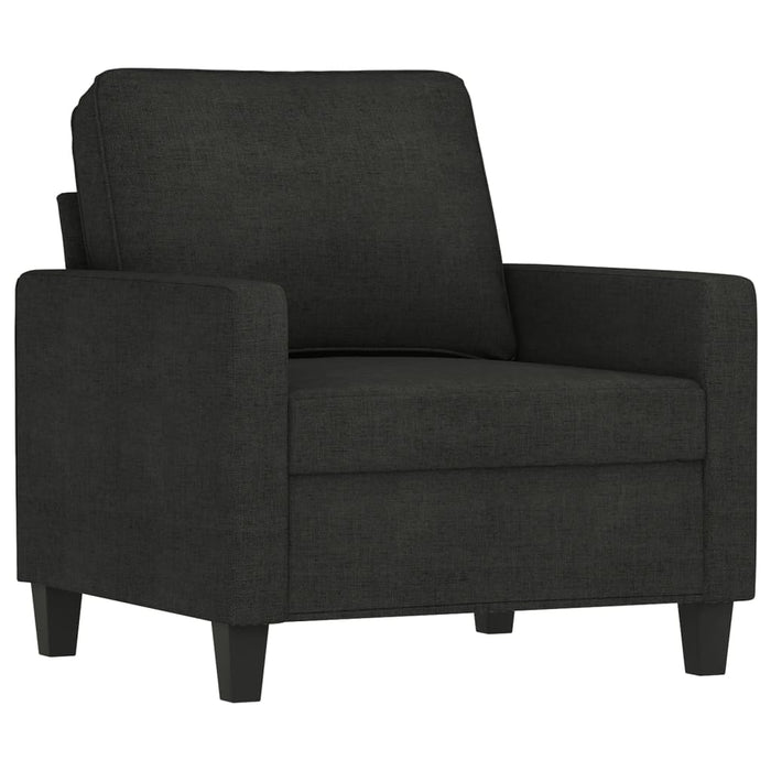 Fotoliu canapea cu taburet, negru, 60 cm, material textil - WALTI WALTI